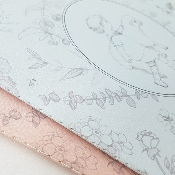 O-check Le cahier little boy and girl large lined notebook
